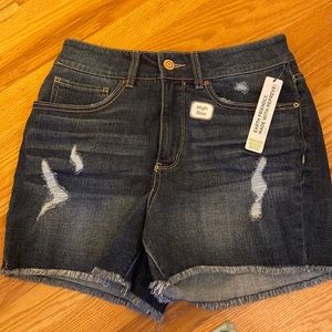 Time & Tru high rise denim shorts size 10